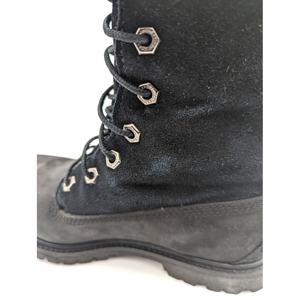 Timberland Authentic Women Waterproof Fleece Fold Down Boot Black Leather US 6.5 - Picture 8 of 15